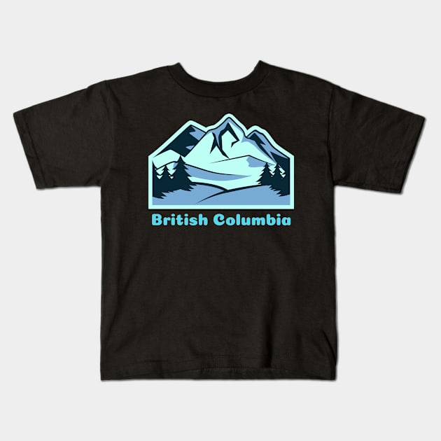 The Mountains of British Columbia Kids T-Shirt by Canada Tees